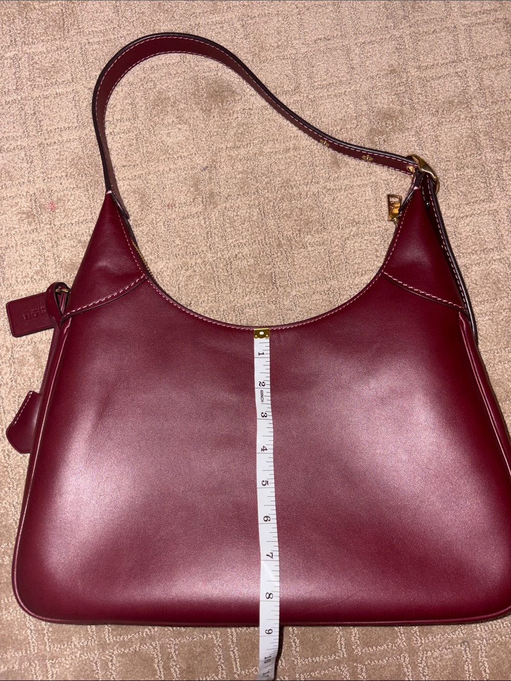 Coach Ella Shoulder Bag in Gold/maroon - Picture 4 of 11